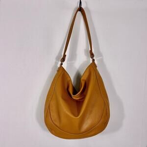 Thirty-One Jewell Tan Faux Leather Hobo Bag Bin10